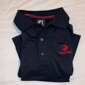 Footjoy “Turtle Bay” Golf Polo Athletic Fit Black Medium